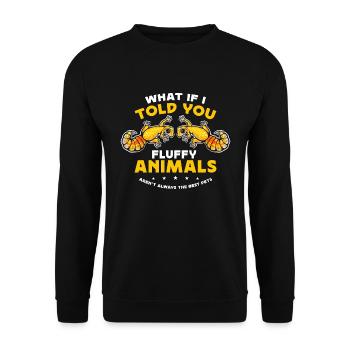Gecko léopard Et si je vous disais des animaux moelleux - Sweat-shirt Unisexe - noir - Devant - Alina (178cm) & Michal (187cm)