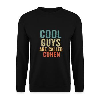 Cool guys are called cohen - Unisex Sweatshirt - black - Front - Alina (178cm) & Michal (187cm)
