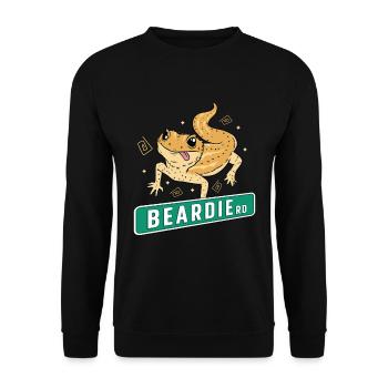 Bearded Dragon Beardie Reptile Owner Lizard Lover - Unisex Sweatshirt - black - Front - Alina (178cm) & Michal (187cm)