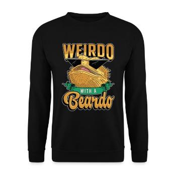 Bearded Dragon Weirdo avec un amant de lézard barbe - Sweat-shirt Unisexe - noir - Devant - Alina (178cm) & Michal (187cm)