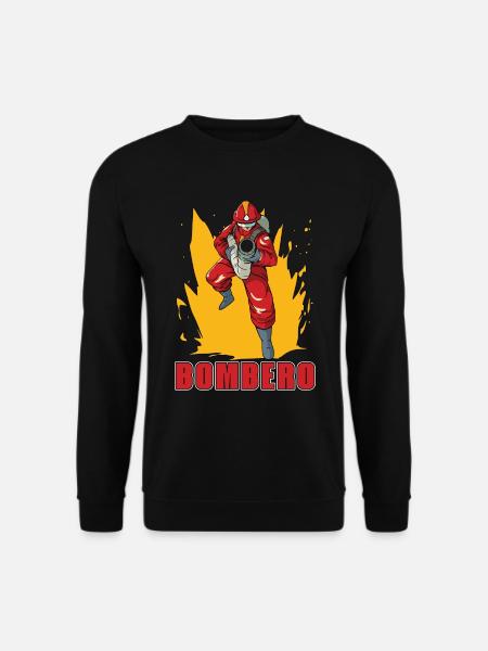 Chief Firefighter Bombero Fire Station Fireman - Unisex Pullover - Schwarz