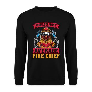 Le pompier en chef du monde est le pompier le plus moyen au monde - Sweat-shirt Unisexe - noir - Devant - Alina (178cm) & Michal (187cm)