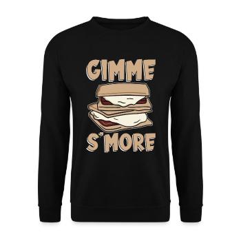 S'mores Gimme S'more Campers Roasting Glamping - Unisex Pullover - Schwarz - Vorne - Alina (178cm) & Michal (187cm)