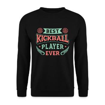 Kickball Best Kickball Player Competitive Sports - Unisex Sweatshirt - black - Front - Alina (178cm) & Michal (187cm)