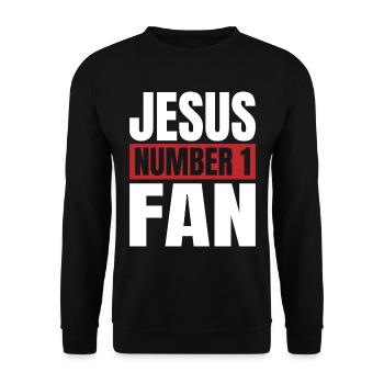 Christ Christianity Cool - Unisex Sweatshirt - black - Front - Alina (178cm) & Michal (187cm)