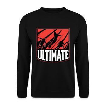 Flying Disc Ultimate Frisbee Player Disc Golfing - Sweat-shirt Unisexe - noir - Devant - Alina (178cm) & Michal (187cm)