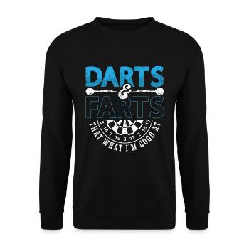 Cibler les fléchettes et les pets sportifs qui tirent des sports - Sweat-shirt Unisexe - noir - Devant - Alina (178cm) & Michal (187cm)
