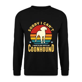 Coonhound Désolé je ne peux pas avoir une race de chien rétro - Sweat-shirt Unisexe - noir - Devant - Alina (178cm) & Michal (187cm)