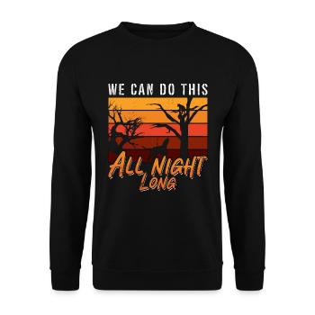 Coonhound nous pouvons le faire toute la nuit race de chien - Sweat-shirt Unisexe - noir - Devant - Alina (178cm) & Michal (187cm)