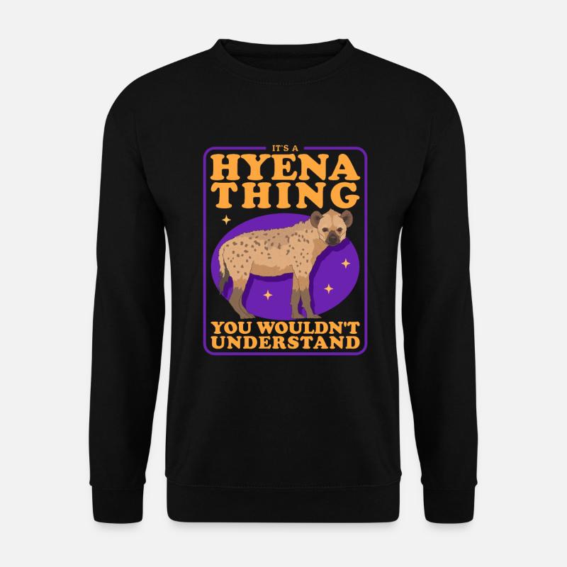 Hyäne Tüpfelhyäne Hyänen Geschenk - Unisex Pullover - Schwarz