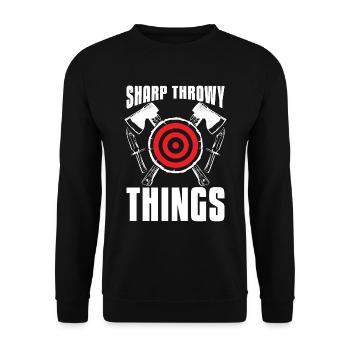 Sports cibles Sharp Throwy Things Tir Sports - Sweat-shirt Unisexe - noir - Devant - Alina (178cm) & Michal (187cm)