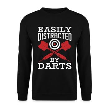 Sports cibles facilement distraits par Darts Bullseye - Sweat-shirt Unisexe - noir - Devant - Alina (178cm) & Michal (187cm)