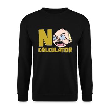 Math Teacher Math Teacher Calculator - Unisex Sweatshirt - black - Front - Alina (178cm) & Michal (187cm)