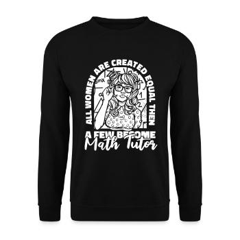 Math Teacher Math Teacher Female - Unisex Sweatshirt - black - Front - Alina (178cm) & Michal (187cm)