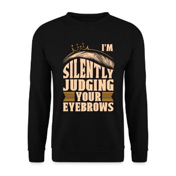 Esthéticienne Je juge silencieusement votre esthéticienne - Sweat-shirt Unisexe - noir - Devant - Alina (178cm) & Michal (187cm)