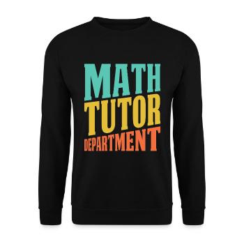 Math Teacher Math Teacher Department - Unisex Sweatshirt - black - Front - Alina (178cm) & Michal (187cm)