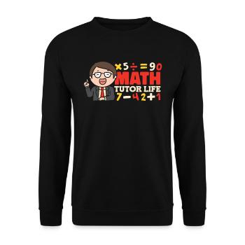 Mathelehrer Mathe Lehrer Witzig Tutor - Unisex Pullover - Schwarz - Vorne - Alina (178cm) & Michal (187cm)