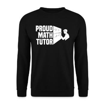 Professeur de mathématiques Professeur de mathématiques Drôle - Sweat-shirt Unisexe - noir - Devant - Alina (178cm) & Michal (187cm)