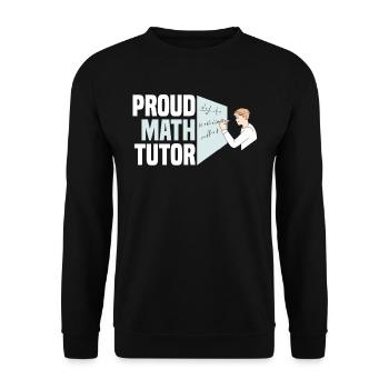 Professeur de mathématiques Professeur de mathématiques Drôle - Sweat-shirt Unisexe - noir - Devant - Alina (178cm) & Michal (187cm)