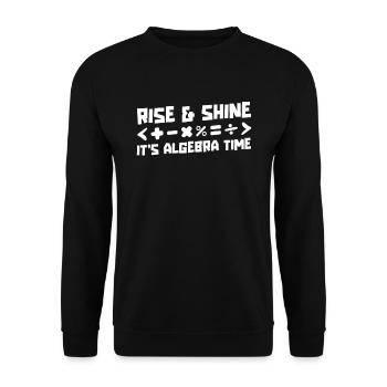 math teacher math teacher algebra - Unisex Sweatshirt - black - Front - Alina (178cm) & Michal (187cm)