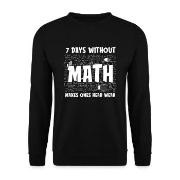 Mathelehrer Mathe Lehrer Lustig - Unisex Pullover - Schwarz - Vorne - Alina (178cm) & Michal (187cm)