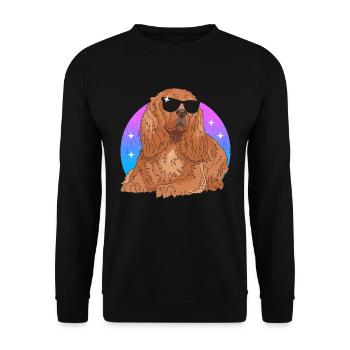 Cocker Spaniel Dog Cocker Spaniel Gift - Unisex Sweatshirt - black - Front - Alina (178cm) & Michal (187cm)