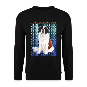 Chien Saint-Bernard Cadeau pour chien Saint-Bernard - Sweat-shirt Unisexe - noir - Devant - Alina (178cm) & Michal (187cm)