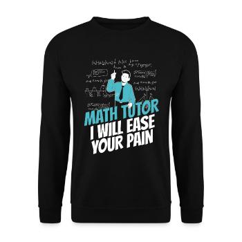 Math Teacher Math Teacher Funny - Unisex Sweatshirt - black - Front - Alina (178cm) & Michal (187cm)