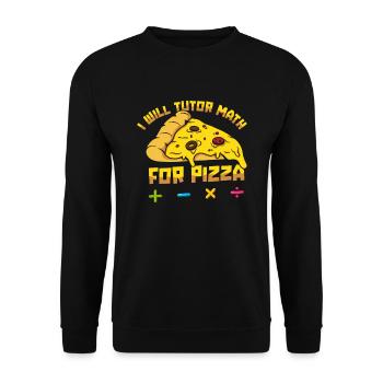 Math Teacher Math Teacher Pizza - Unisex Sweatshirt - black - Front - Alina (178cm) & Michal (187cm)