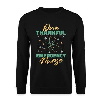 Nurse Stethoscope - Unisex Sweatshirt - black - Front - Alina (178cm) & Michal (187cm)