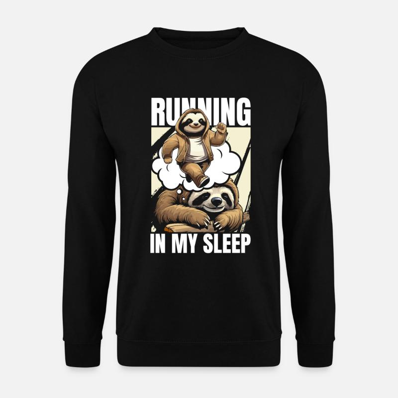 Sloth Funny Sloth Running - Unisex Sweatshirt - black