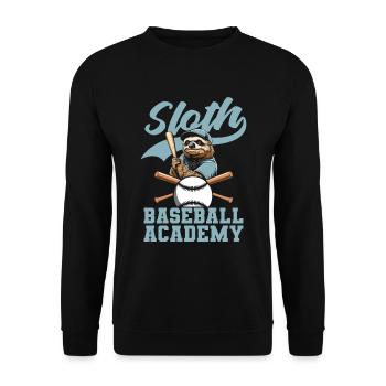 Sloth Cool Sloth Baseball - Unisex Sweatshirt - black - Front - Alina (178cm) & Michal (187cm)