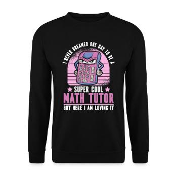 Math Teacher Math Teacher Calculator - Unisex Sweatshirt - black - Front - Alina (178cm) & Michal (187cm)