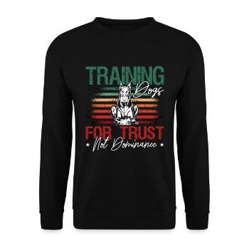 Service Dog Trainer Training For Trust Dog Handler - Unisex Sweatshirt - black - Front - Alina (178cm) & Michal (187cm)