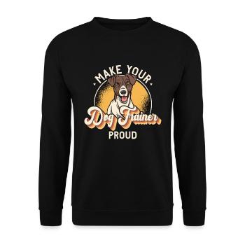Service Dog Trainer Make Your Dog Training Lover - Unisex Pullover - Schwarz - Vorne - Alina (178cm) & Michal (187cm)