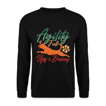 Service Dog Trainer Agility Is Full Of Service Dog - Unisex Sweatshirt - black - Front - Alina (178cm) & Michal (187cm)