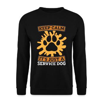 Service Dog Trainer Keep Calm It's Just Trainer - Unisex Pullover - Schwarz - Vorne - Alina (178cm) & Michal (187cm)
