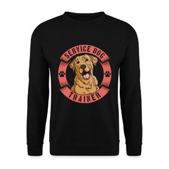 Service Dog Trainer Pet School Trainer Dog Owner - Unisex Pullover - Schwarz - Vorne - Alina (178cm) & Michal (187cm)
