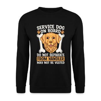 Service Dog Trainer Service Dog On Board Dog Owner - Unisex Pullover - Schwarz - Vorne - Alina (178cm) & Michal (187cm)