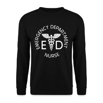 Nurse Cool Emergency Nurse - Unisex Sweatshirt - black - Front - Alina (178cm) & Michal (187cm)