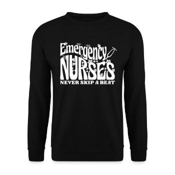 Nurse Emergency Nurse - Unisex Sweatshirt - black - Front - Alina (178cm) & Michal (187cm)