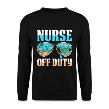 Krankenschwester Sonnenbrille - Unisex Pullover - Schwarz - Vorne - Alina (178cm) & Michal (187cm)