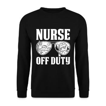 Krankenschwester Sonnenbrille - Unisex Pullover - Schwarz - Vorne - Alina (178cm) & Michal (187cm)