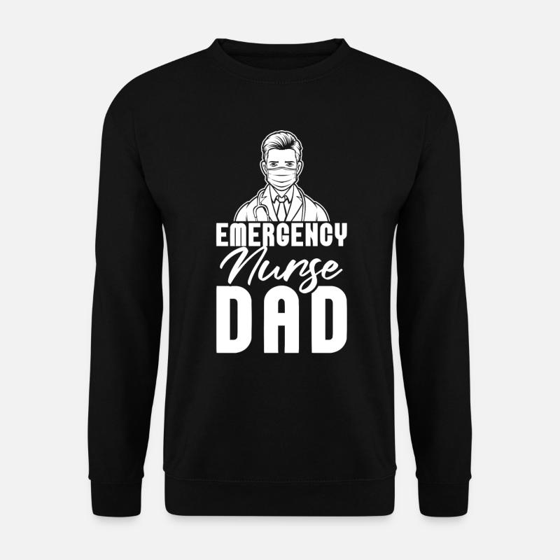Krankenschwester Papa Notfallkrankenschwester - Unisex Pullover - Schwarz