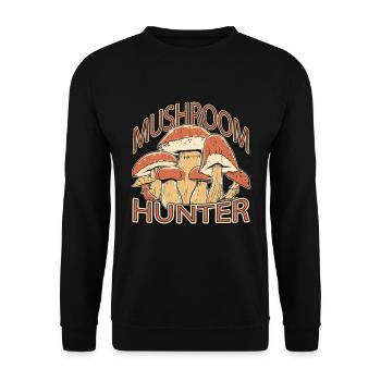 Mushroom Hunting Mushroom Hunter Mycologist Morels - Unisex Sweatshirt - black - Front - Alina (178cm) & Michal (187cm)