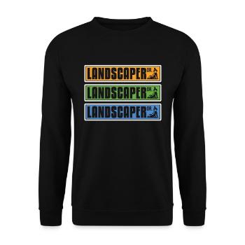 Landscaper DR Gardening Landscaping Lawn Mowing - Unisex Sweatshirt - black - Front - Alina (178cm) & Michal (187cm)
