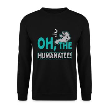 Dugong Oh L’Humanatee Animal Marin Lamantin - Sweat-shirt Unisexe - noir - Devant - Alina (178cm) & Michal (187cm)