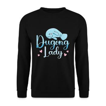 Dugong Lady Animaux marins Créatures marines Lamantin - Sweat-shirt Unisexe - noir - Devant - Alina (178cm) & Michal (187cm)
