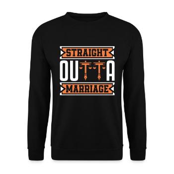 Divorce Lawyer Straight Outta Marriage Conveyancer - Unisex Sweatshirt - black - Front - Alina (178cm) & Michal (187cm)