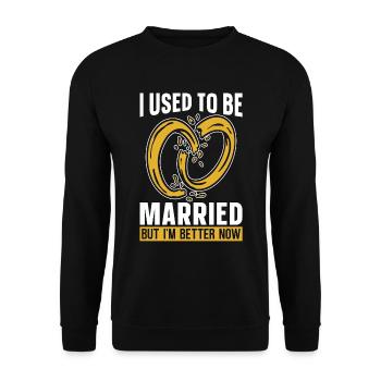 Divorce Attorney I Used To Be Married Conveyancer - Unisex Sweatshirt - black - Front - Alina (178cm) & Michal (187cm)